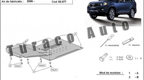 Scut metalic cutie viteze + scut diferential 