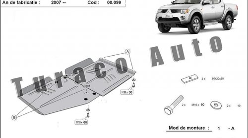 Scut metalic diferential Mitsubishi L200 2007