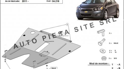 Scut metalic motor Chevrolet Aveo fabricat in