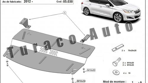 Scut metalic motor Citroen C-Elysee 2012-2017