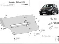 Scut metalic motor, cutie de viteză Mercedes-Benz B-Classe, W245 2005-prezent