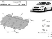 Scut metalic motor, cutie de viteză PEUGEOT 308 2007-prezent