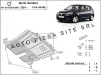 Scut metalic motor Dacia Sandero 1 I fabricata incepand cu 2005 APS-06,040 piesa NOUA
