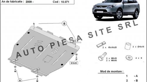 Scut metalic motor Hyundai ix55 fabricat ince