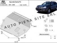 Scut metalic motor Hyundai Santa Fe 1 I fabricat in perioada 2001 - 2006 APS-10,070 piesa NOUA