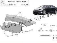 Scut metalic motor Mercedes S-Class W221 fabricat in perioada 2005 - 2013 APS-14,800 piesa NOUA