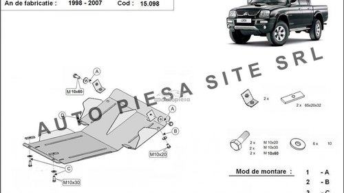 Scut metalic motor Mitsubishi L200 fabricat i