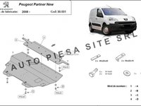 Scut metalic motor Peugeot Partner fabricat incepand cu 2008 APS-30,031 piesa NOUA