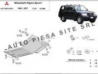 Scut metalic motor + radiator Mitsubishi Pajero Sport 1 I fabricat in perioada 1998 - 2007 APS-15,098 piesa NOUA