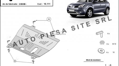 Scut metalic motor Renault Koleos fabricat in