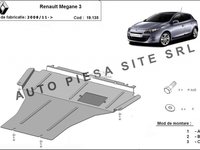 Scut metalic motor Renault Megane 3 III fabricat incepand cu 2008 APS-19,135 piesa NOUA