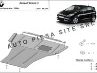 Scut metalic motor Renault Scenic 3 III fabricat incepand cu 2009 APS-19,135 piesa NOUA