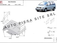 Scut metalic motor Seat Alhambra fabricat in perioada 1999 - 2010 APS-27,186 piesa NOUA