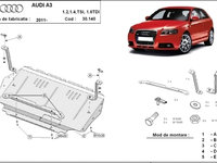 Scut metalic motor si cutie de viteze Audi A3 8P 2008-2013