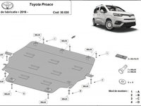 Scut metalic motor si radiator Toyota Proace 2016-prezent