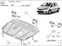 Scut metalic motor Toyota Yaris New 1.3 2011-2017