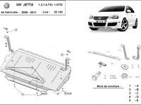 Scut metalic motor Volkswagen Jetta 1.2,1.4,TSI, 1.6 tdi 2009-2011