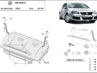 Scut metalic motor Volkswgane Golf V / Golf Plus 2004 - 2009