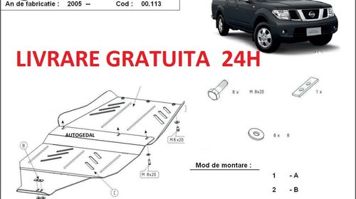 Scut metalic otel 2mm pentru diferential si c