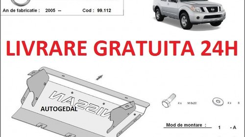 Scut metalic otel 2mm pentru radiator Nissan 