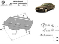 Scut metalic pentru cutia de viteze automata Skoda Superb 3U 2002-2008