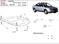 Scut metalic pentru cutia de viteze manuala Audi A4 B5 1994-2001