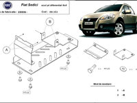 Scut metalic pentru diferential Fiat Sedici 2006-2015