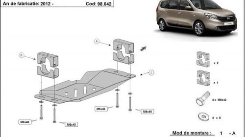 Scut metalic pentru EGR Dacia Lodgy Stop&Go 2