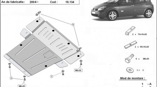 Scut metalic pentru motor si cutia de viteze 