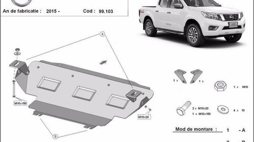 Scut metalic radiator Nissan Navara NP300 201