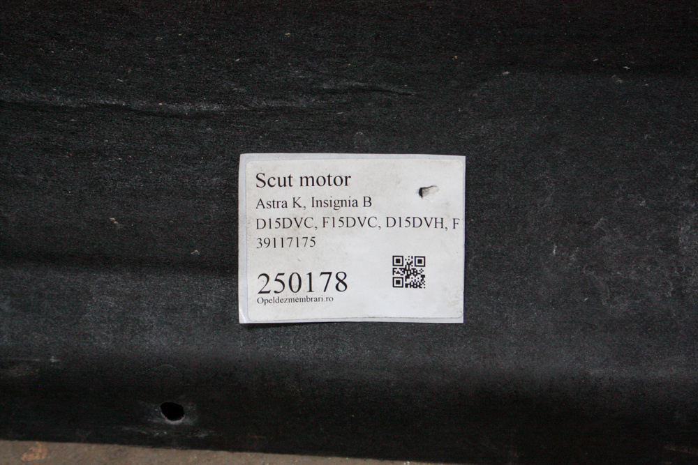 Scut motor Astra K D15DVC, F15DVC, D15DVH, F15DVH 39117175