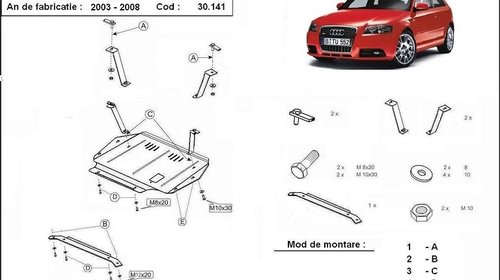 Scut motor Audi A3 2003 - 2008