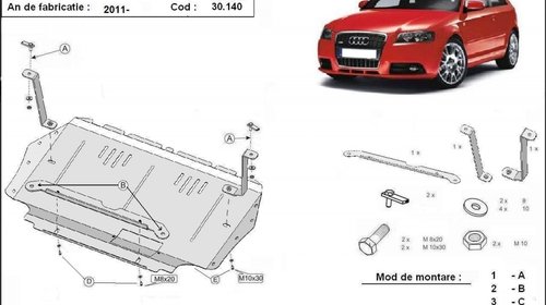 Scut motor Audi A3 (8P) 2008-2012 COD: 30.140