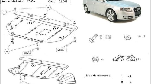 Scut motor Audi A4 2005-2008