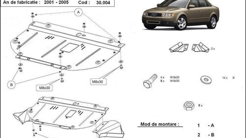 Scut motor Audi A4 B6 2001-2005