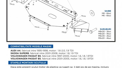 Scut Motor Audi A4, VW Passat B5, Skoda Superb 1