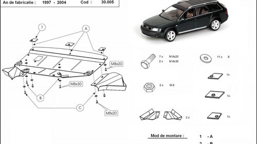 Scut motor Audi A6 C5 1997-2004