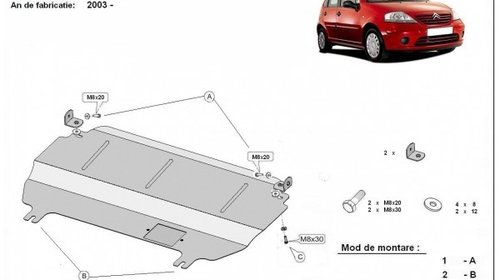 Scut motor Citroen C2 / C3 incepand cu 2003