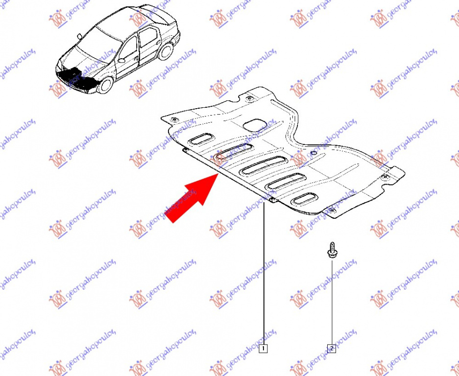 Scut motor Dacia Logan Express VAN 2009-2010-2011-2012 Produs NOU