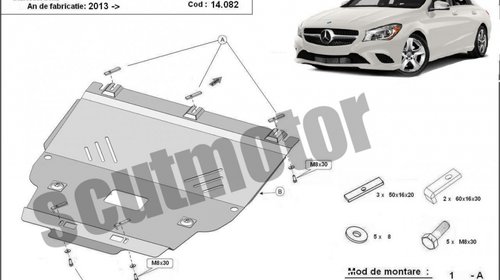 Scut motor Mercedes CLA X117 2013-prezent