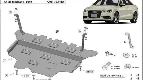 Scut motor metalic Audi A3 8V Cutie Automata 