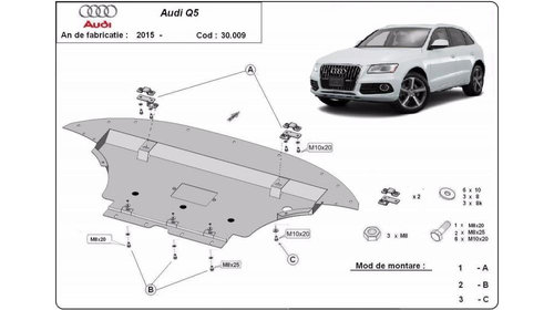 Scut motor metalic Audi Q5 I (2008-2012) #5