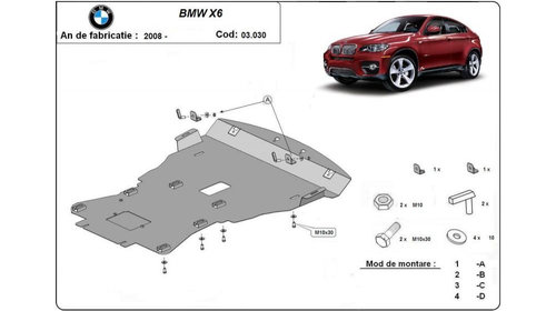 Scut motor metalic BMW X6 (2008->) [E71, E72] #5