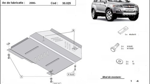 Scut motor metalic Chevrolet Captiva dupa 200