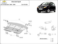 Scut motor metalic Chevrolet Spark 2005-2010