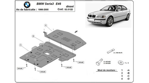 Scut motor metalic e46 - diesel BMW Seria 3 (1998-2005) [E46] #5