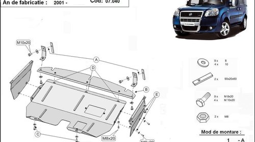 Scut motor metalic Fiat Doblo 2001