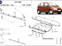 Scut motor metalic Fiat Idea 2004-2014