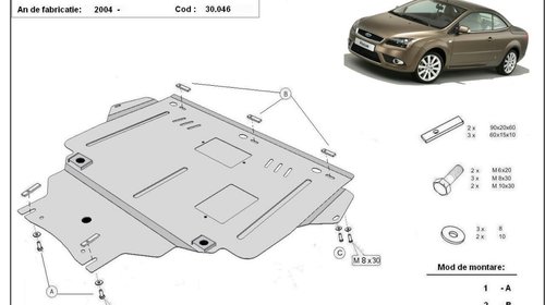 Scut motor metalic Ford Focus 2 dupa 2004
