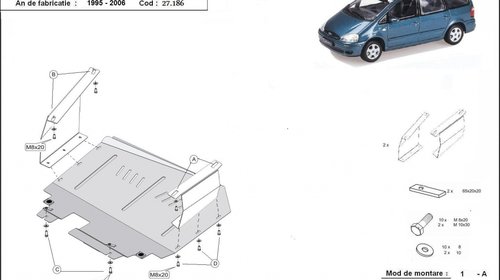 Scut motor metalic Ford Galaxy 1995 - 2006